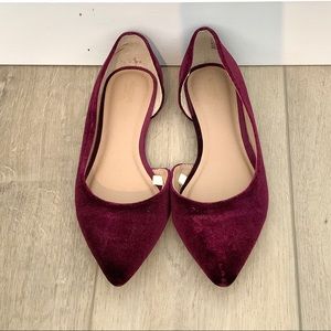 Velvet Pointed Flats